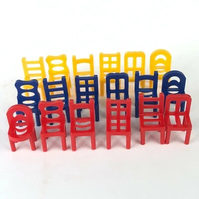 Vintage Dollhouse Kitchen Dinning Room Chair Lot Furniture Miniature Plastic  - Image 1 of 4