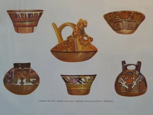 Cerámica la Perú Peruano Inca Nazca Cerámica Precolombina Policromada 1928 #2 - Imagen 1 de 2