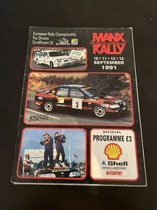 Manx International Rally September 1991 Official Programme European Rally Champ - Imagen 1 de 3