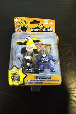 IMC TOYS INVIZIMALS XIONG MAO + GRYPHON PUP + TRUCKTOR ACTION FIGURES  + 3 CARDS - Image 1 of 2