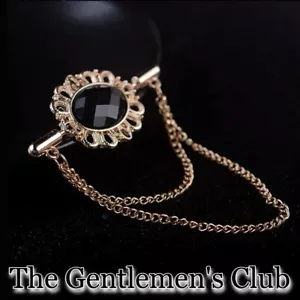 THE GENTLEMEN"S CLUB, COLLAR LAPEL PIN FOR MEN (BLACK) - Picture 1 of 2