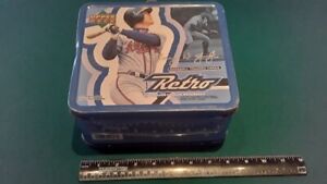 CHIPPER JONES ATLANTA BRAVES MLB METAL LUNCH BOX UPPER DECK RETRO PRODUCT USED