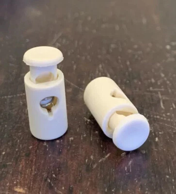 6pcs White Plastic Round End Spring Lock Toggle Fastener 22 X 9 - Image 1 of 4