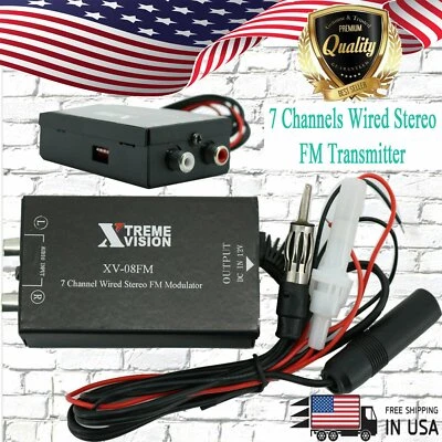 XTREMEVISION XV-08FM Digital FM Stereo Transmitter 7 Channels Wired Automatic Radio Antenna