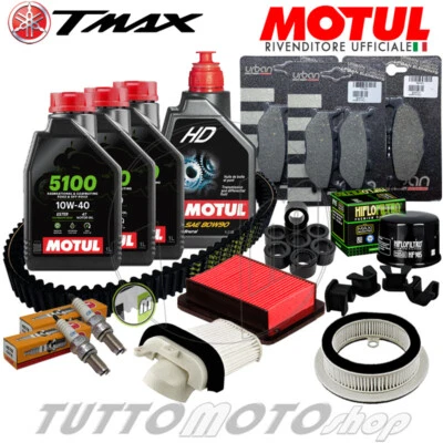 MOTUL - HIFLO - NGK - BRAKING - BANDO - MITSUBOSHI Tagliando YAMAHA T-MAX 500 2004 2005 2006 2007 Kit Olio Motul 5100 COMPLETO TMAX