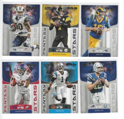 2019 Score Football Fantasy Stars Inserts - COMPLETE YOUR SET - Pick Your Favs - Image 1 of 3
