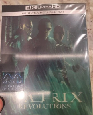 THE MATRIX REVOLUTIONS 4K UHD Blu-ray MANTA LAB Steelbook Double Lenticular Slip - Image 1 of 4