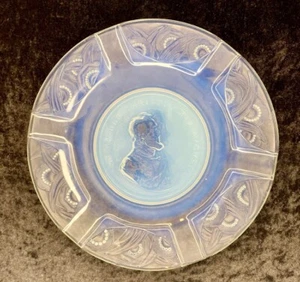 SABINO France Glass Opalescent Plate 1970 "King Henry IV and Marie De Medicis” . - Picture 1 of 9