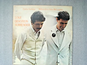 Y5-CARLOS SANTANA & Mahavishnu John McLaughlin–Love Devotion Surrender–UK LP-EX - Picture 1 of 3
