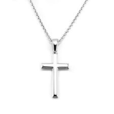 925 Sterling Silver Cross Pendant Necklace #SP131