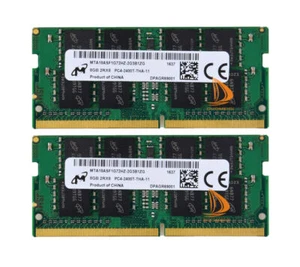 16GB Micron 2x 8GB 2Rx8 PC4-2400T DDR4 2400Mhz 260Pin SODIMM Memory Non Ecc Test - Picture 1 of 8