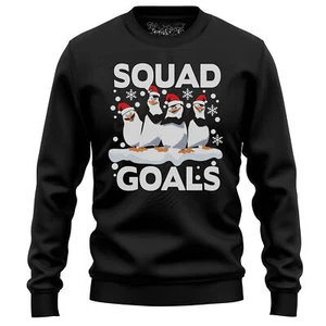 Penguin Squad Goals Sweatshirt - Funny Winter Penguins! Unisex Design, Perfect G - Picture 1 of 47