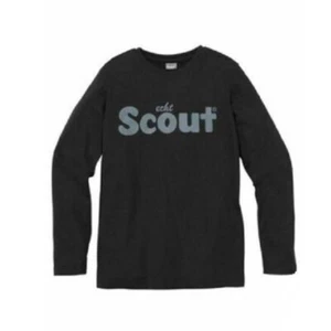 Scout Jungen Shirt T-Shirt Langarm Logo schwarz Baumwolle - Picture 1 of 1