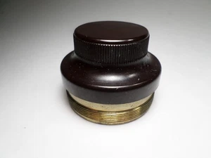 8mm Bell & Howell 122LR projector Light Bulb Screw Cap part Bakelite Brown - Picture 1 of 6