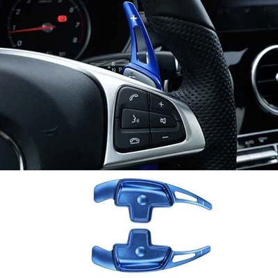 Paletas de cambio de volante de aluminio azul 2016-2019 aptas para Benz Gle Gls 2 un. Foto 1 de 4