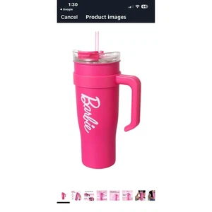 Barbie Miniso Pink Stainless Steel Tumbler with Handle 1600ml - Picture 1 of 5