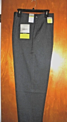 Мужские брюки Claiborne 36 Вт x 30 Л угольно-серые из микрофибры без складок мягкие - Изображение 1 из 4