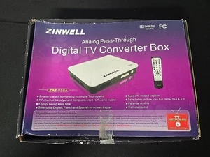 OB Zinwell Analog Pass-Through Digital TV Converter Box ZAT-950A FREE SHIP - Picture 1 of 3