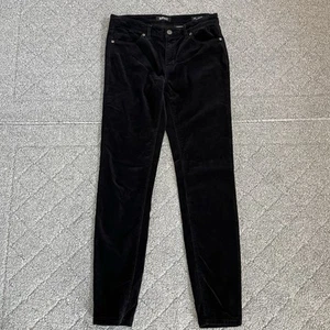 Buffalo David Bitton Icon Mid Rise Corduroy Pants Womens 6/28 Black Slim Sculpt - Picture 1 of 9