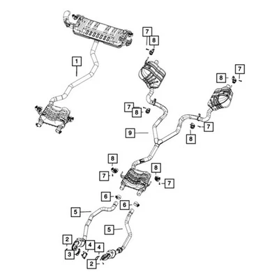 For Jeep Grand Cherokee L 2021-2024 Jeep 68466130AD Right Exhaust System Hanger - Image 1 of 4