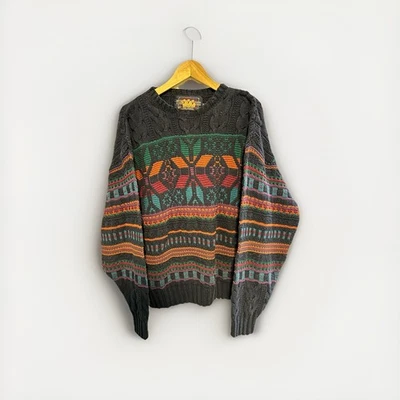 Vintage Polo Ralph Lauren Men’s XL Knit Holiday Sweater Nordic Style Chunky Blue - Image 1 of 4