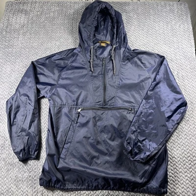 Harriton Anorak Jacket Men’s Med Blue 1/4 Zip Vintage Lightweight Windbreaker - Image 1 of 4