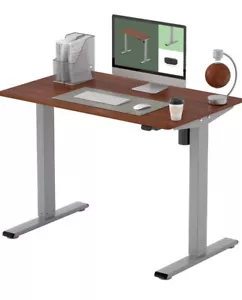 Flexispot EG1 Essentials Standing Desk 40 X 24 Inches (Grey Frame + Maroon Top) - Picture 1 of 5