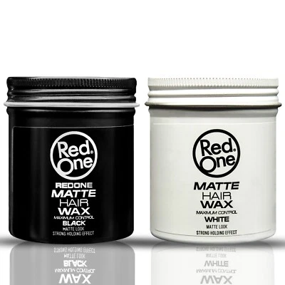 RedOne White & Black Matte Hair Wax Strong Hold Effect Maximum Control 100ml