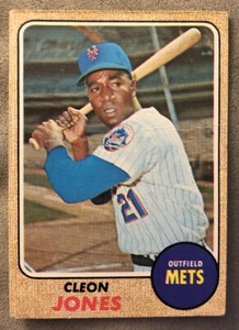 1968 Topps Cleon Jones Baseball Card #254 Mets Outfield Low-Grade