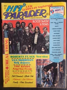 HIT PARADER MAGAZINE MAR 1973 LED ZEPPELIN, BLOOD SWEAT & TEARS, THE KINKS VG - Picture 1 of 4