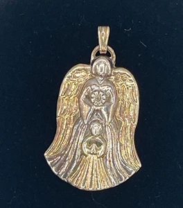 Vintage Gorham Sterling Silver Religious Guardian Angel Pendant - Picture 1 of 10