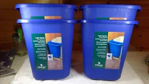 4 Eldon Blue Saddle Basket Recycling Bins, For Eldon 28Qt Wastebasket - Picture 1 of 6