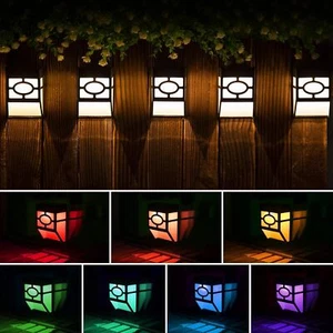 4Pack Solar Fence Lights LED Outdoor Garden Yard Driveway Pathway Deck Wall Lamp - Picture 1 of 37