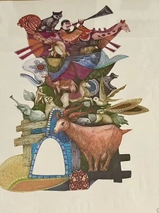 AMRAM EBGI Embossed Lithograph “Animals Board Noah's Ark" 211/300 - Picture 1 of 15