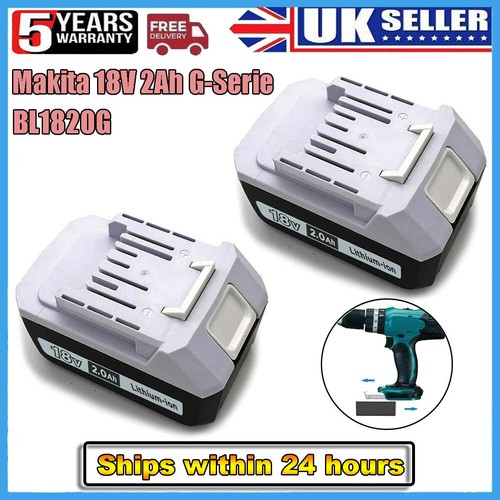 FengBP 18V 2.0Ah BL1820G Batterij voor Makita BL1820G BL1815G BL1813G BL1811G 195608-4 ToolBattery voor Makita Drill HP457D TD127D DF457DWE DK18041 DK18015 HP457 DWE CL183D MT071E