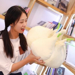 40CM Simulation Vegetable Garlic Plush Toys Creative Plant Pillow Stuffed Doll - Picture 1 of 12