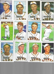 1951 BOWMAN REPRINT SET-BROWNS(16)-GARVER,SIEVERS.LOLLER,BERARDINO,ETC - Picture 1 of 1