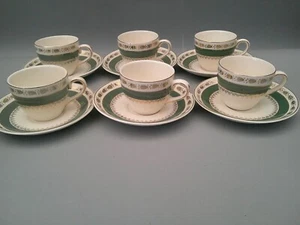 Crown Ducal Warwick Juego seis tazas y platillos de café espresso - Imagen 1 de 8