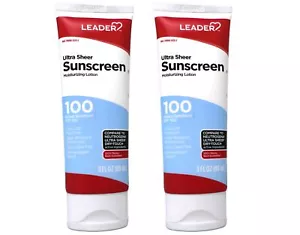 Leader Ultra Sheer Water Resistant SPF 100 Sunscreen Lotion, 3 oz - 2 Pack - Picture 1 of 2
