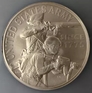 2023 - 2.5 OZ Silver Army Medal - NGC MS70 - Early Releases Label - Picture 1 of 4