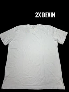 2xl Lularoe Devin cuello en V algodón blanco liso se adapta a 22/24 - Imagen 1 de 1