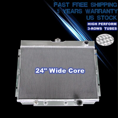 3 ряда радиаторов для 68-69 Ford Mustang 67-70 Mercury Cougar 289/302/351 V8 24 дюйма W - Изображение 1 из 4