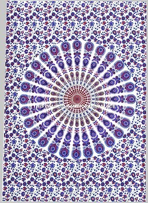 Tapiz Mandala Pavo Real Indio Colgante de Pared Decoración Hippie Tiro Bohemio Grande Foto 1 de 3