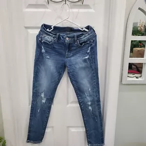 Buckle Black Size 27 Fit No. 53 Skinny Ankle Distressed Denim Jeans Medium Wash - Picture 1 of 11