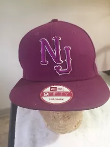 NWT Burgundy Embroidered NJ Hat by NEW ERA 59Fifty One Size Fits Most - Picture 1 of 7