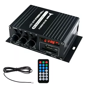 Bluetooth 2 Channel Mini HIFI Power Amplifier Audio Stereo Amp Home Car FM - Picture 1 of 11