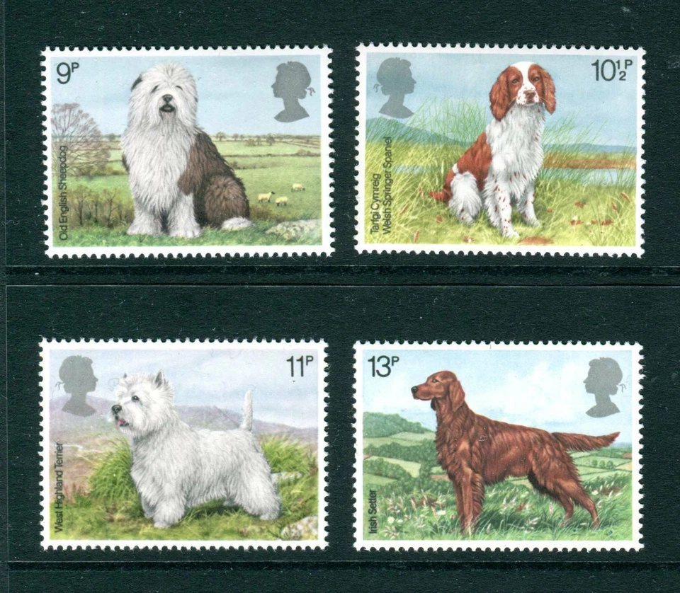MINT 1979 GB DOGS STAMP SET OF 4 - image 1 of 1