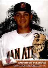 2007 Brevard County Manatees Grandstand #10 Anderson Delarosa Venezuela VZ Card