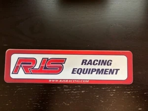 RJS RACING EQUIPMENT CONTINGENCY RACING STICKER 11.5" X 3" - Picture 1 of 1