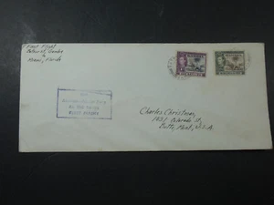 1942 VIA LUFTPOST ERSTFLUG GAMBIA AFRIKA MIAMI FL UMSCHLAG ERSTE BRIEFMARKE - Bild 1 von 8